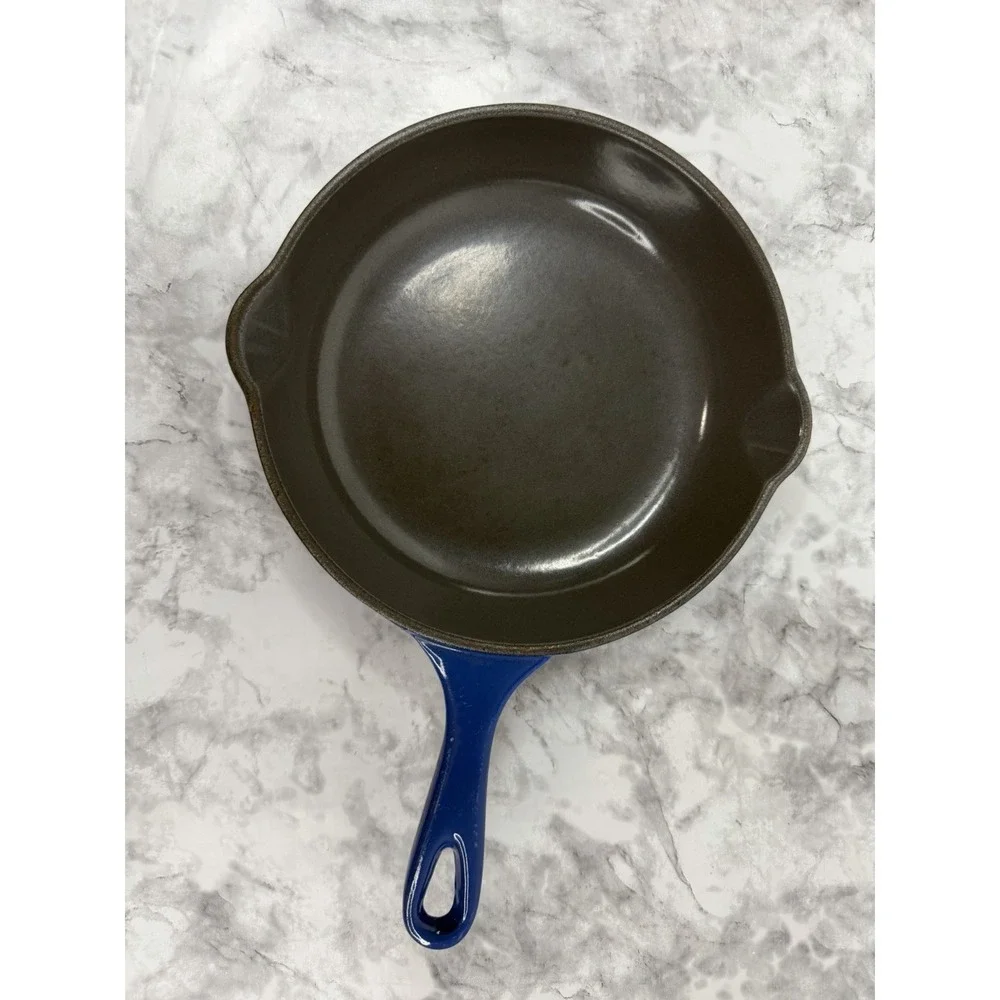 Le Creuset #20 Cast Iron Blue Enameled 7 1/2